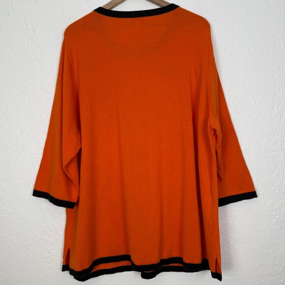 Quacker Factory Halloween Witch Sequin Embroidered Sweater Size 3X - Picture 4 of 6